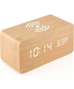 Безжично зарядно-LED часовник