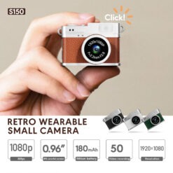 Мини цифров ретро фотоапарат S150 1080p Full HD + 32GB Карта памет - Image 6