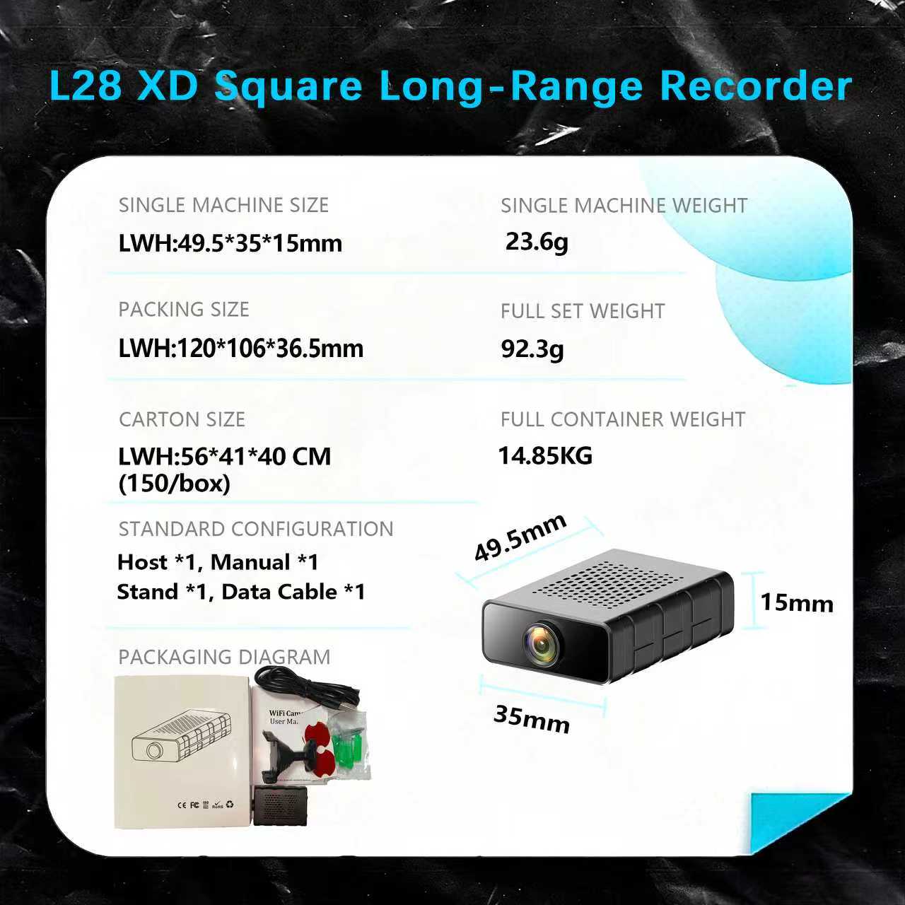 Мини WiFi охранителна камера с вградена батерия (5х3.5х1.5 см) - Image 6